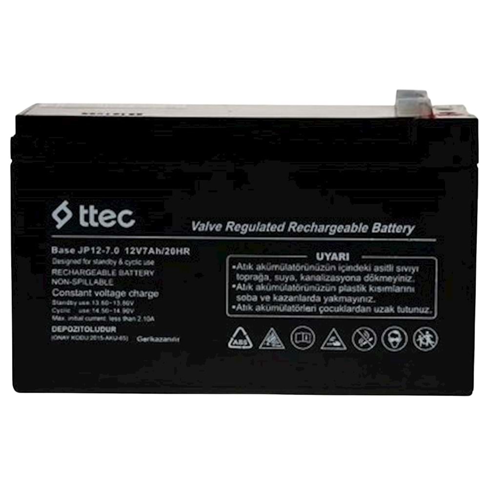 TTEC 12 VOLT 7 AMP BASE AKÜ