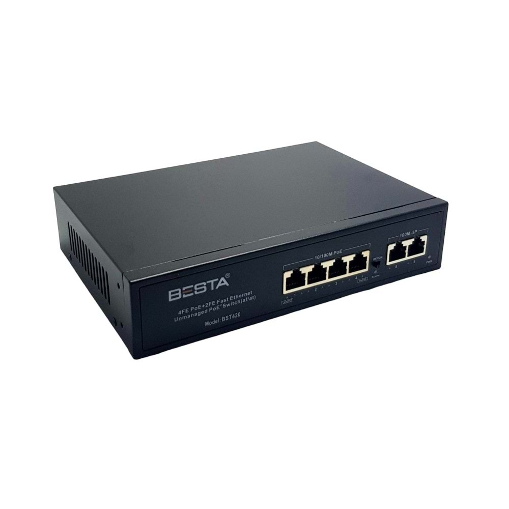 BESTA BST-420F 4+2 PORT 10/100 POE SWİTCH