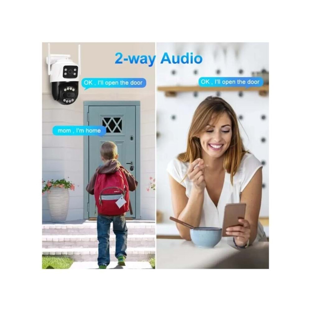 AVENİR AV-S304 4MP WİFİ ÇİFT YÖNLÜ SES ÇİFT KAMERALI OKAM PRO APP