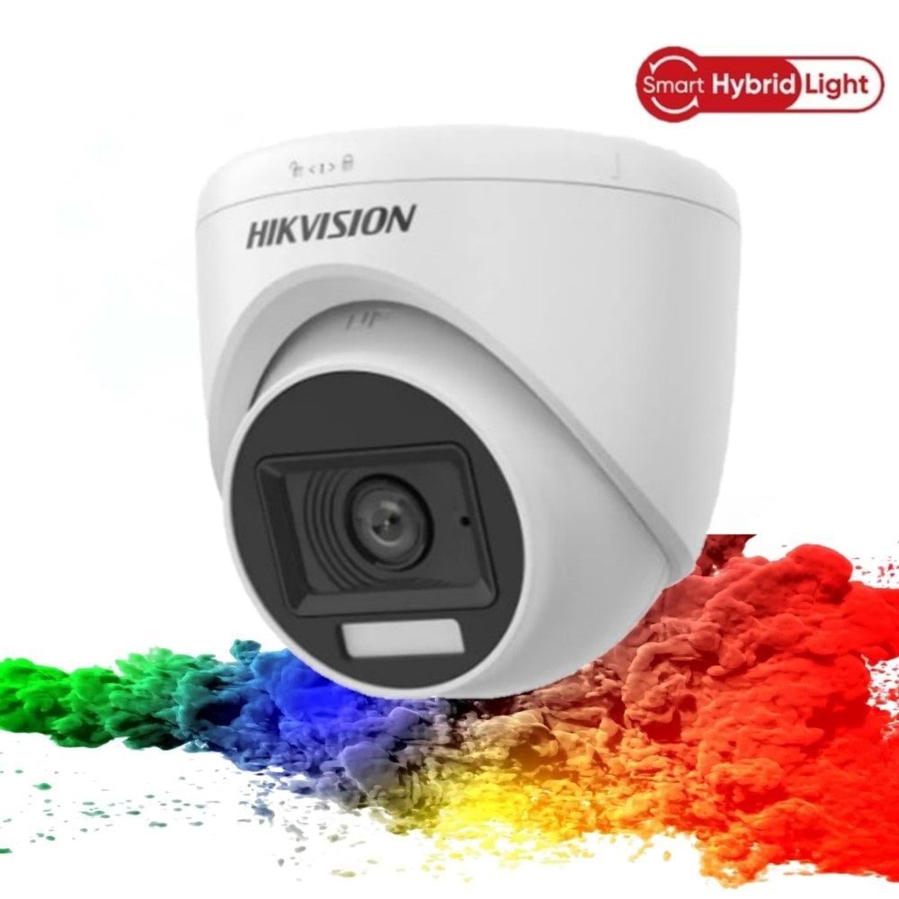 HIKVISION DS-2CE76D0T-EXLPF 2 MP 2.8MM 20MT HD-TVI SMART HIBRIT LED DOME KAMERA