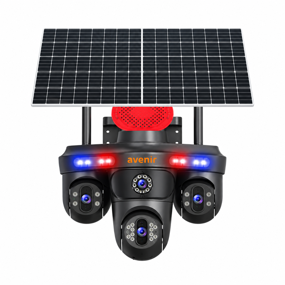 AVENİR AV-S439 3 KAMERALI 3PTZ SİM KARTLI AOV 2 GÜNEŞ PANELLİ SOLAR 6MP ESİM PTZ KAMERA