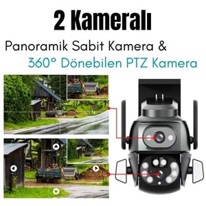 AVENİR AV-M23 (WİFİ) 4MP (2+2) 2 KAMERALI PTZ WİFİ KAMERA