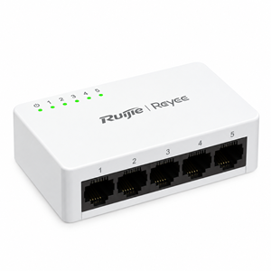 RUIJIE REYEE RG-ES05F 5 PORT 10/100 YONETILEMEZ DESKTOP SWITCH PLASTİK KASA