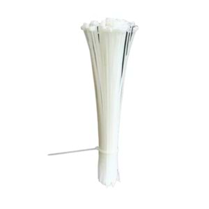 KABLO BAĞI CIRT KELEPÇE 20CM NAYLON BEYAZ 100 ADET ETC
