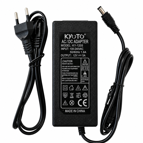 KYOTO KY-1205 12 VOLT - 5 AMPER PLASTİK KASA ADAPTÖR