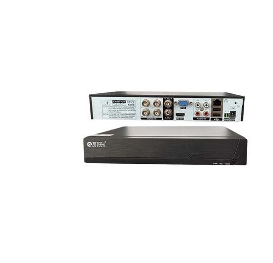 ZOTECH ZT-XM5204 4KANAL 1SES H265 5MP 5İN1 DVR KAYIT CİHAZI (XMEYE