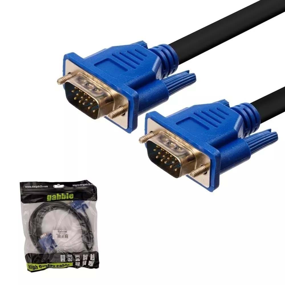 GABBLE 405 VGA (M) TO VGA (M) KABLO 5M 3+4 LUX SİYAH