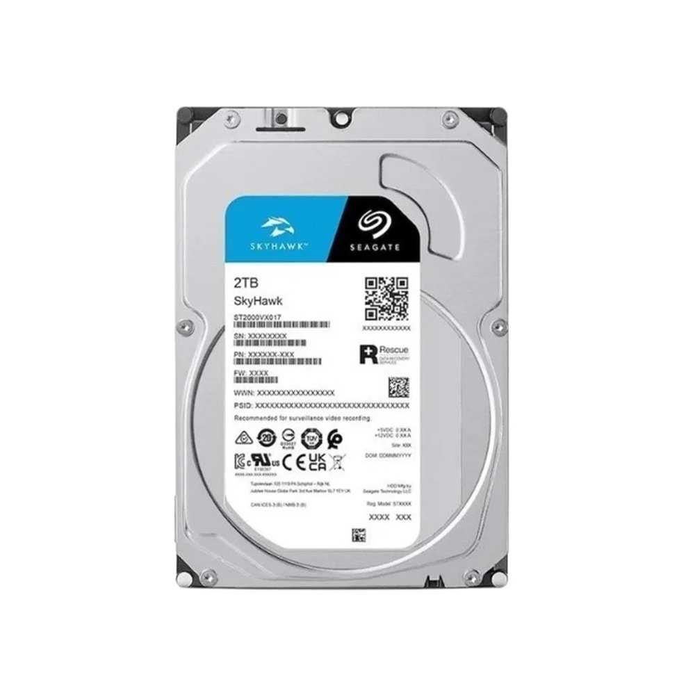 SEAGATE SKYHAWK 2TB 7/24 GÜVENLİK HARD DİSK ( REFURBISHED )