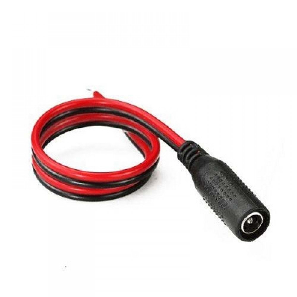 HADRON HDX5528 DC POWER JACK KABLO DİŞİ 5.5 X 2.5 MM 26 CM - SİYAH