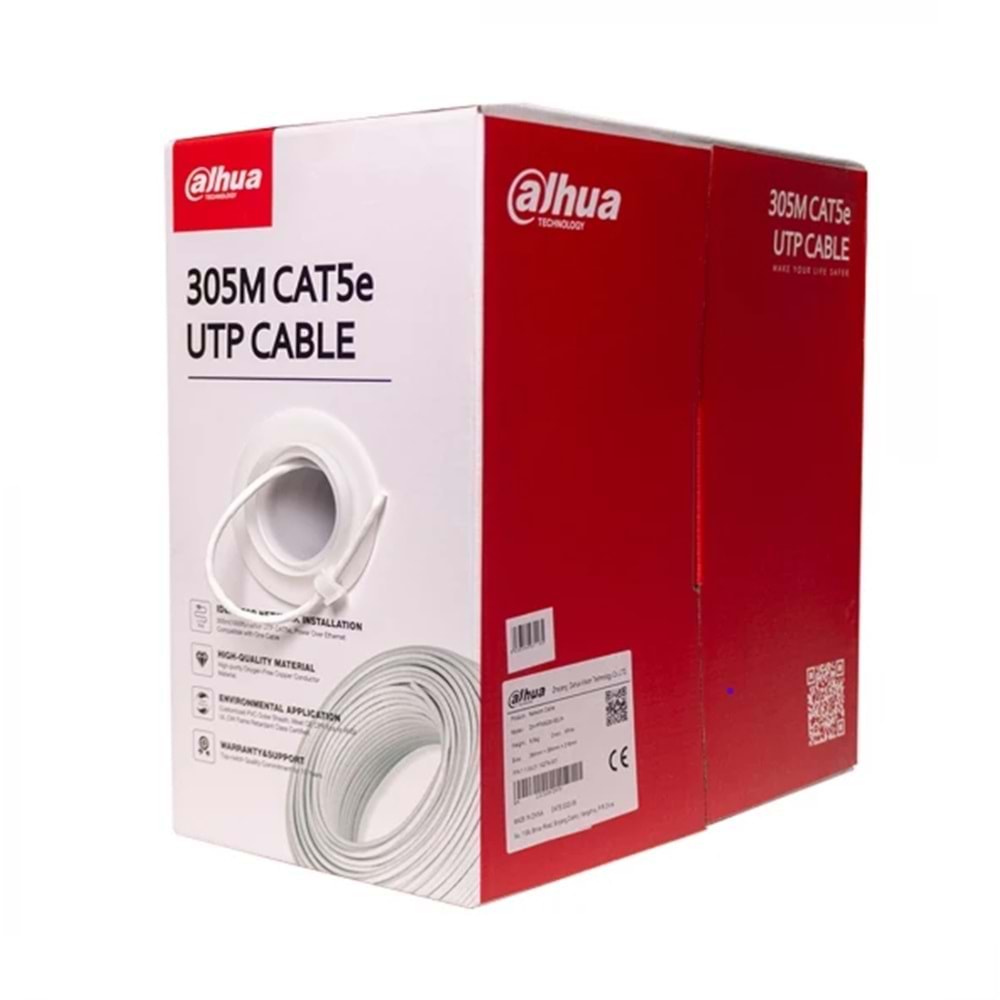 DAHUA DH-PFM920I-6UN-C 23AWG 0.55MM FULL BAKIR UTP CAT6 305MT NETWORK KABLO