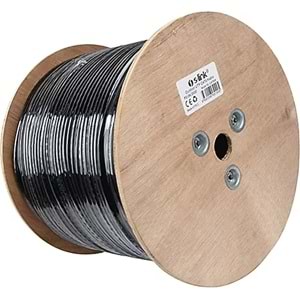 SL-CAT609 SLİNK 305M 23AWG 0.56MM CCA DOUBLE JACK GRİ+SİYAH CAT6 KABLO