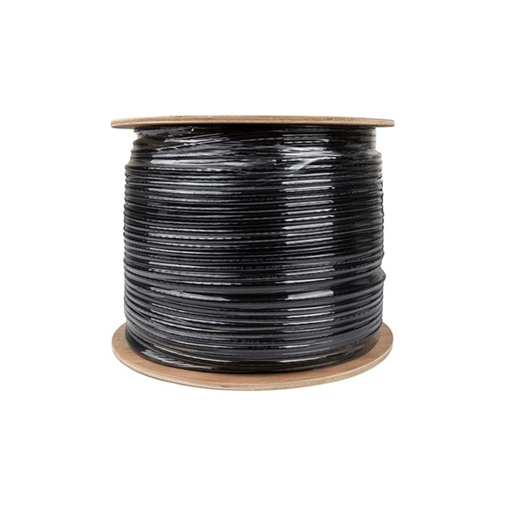 SL-CAT609 SLİNK 305M 23AWG 0.56MM CCA DOUBLE JACK GRİ+SİYAH CAT6 KABLO