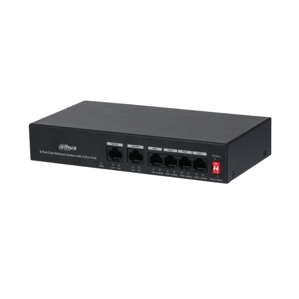DAHUA PFS3006-4ET-36 4PORT 2UPLİNK 36W POE SWİTCH
