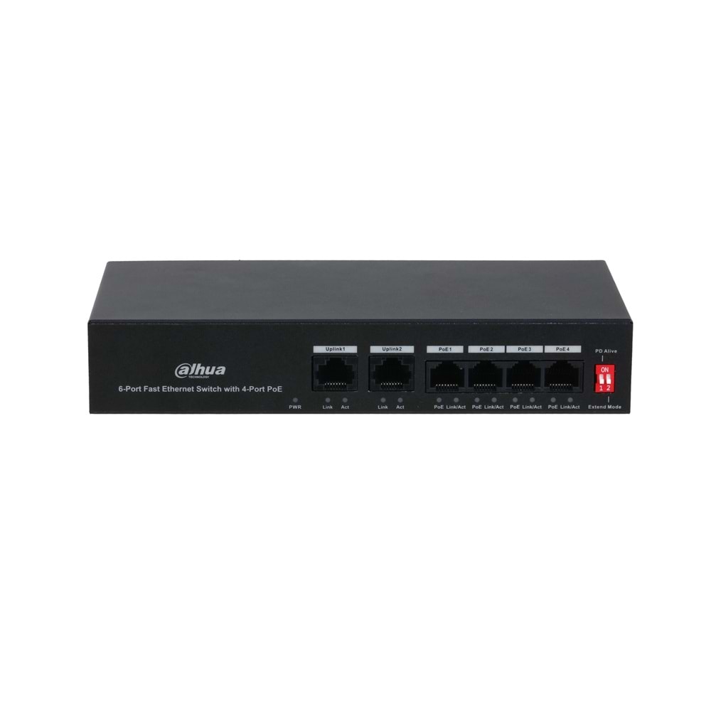 DAHUA PFS3006-4ET-36 4PORT 2UPLİNK 36W POE SWİTCH