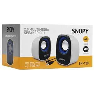 SNOPY SN-120 USB 2.0 SPEAKER BEYAZ / MAVİ