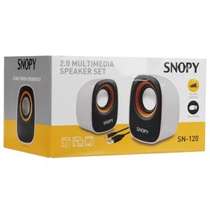 SNOPY SN-120 USB 2.0 SPEAKER BEYAZ / SARI
