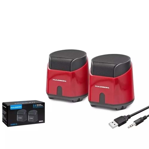 HADRON HD6024R BİLGİSAYAR HOPARLÖRÜ 1.1 8.5*9*9 CM KIRMIZI