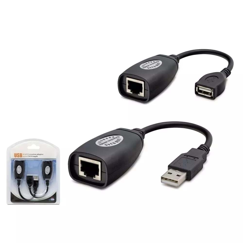 HADRON HDX5008 EXTENSION ADAPTÖR USB RJ45 45MT