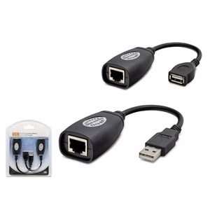 HADRON HDX5008 EXTENSION ADAPTÖR USB RJ45 45MT