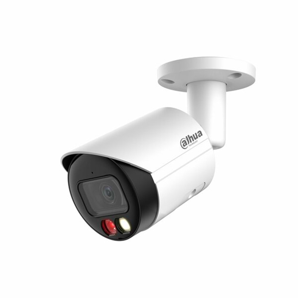 DAHUA IPC-HFW1249S-S-IL 2MPİX, 3,6MM LENS, SD KART, SMART DUAL LİGHT, H265+, 30MT GECE GÖRÜŞÜ, DAHİLİ MİKROFON, IP67, POE BULLET IP KAMERA