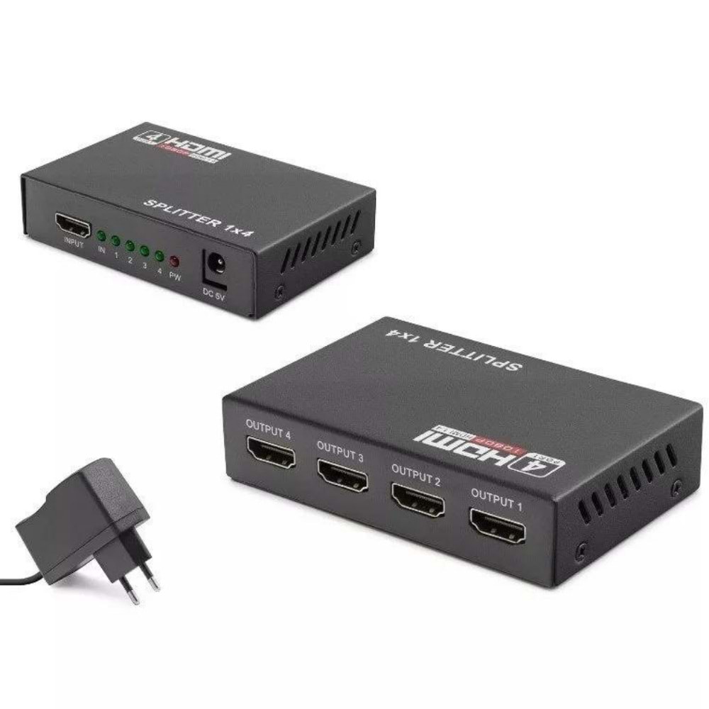 HADRON HDX1286 HDMI SPLITTER 1.4V 1080P 3D 1GİRİŞ 4ÇIKIŞ