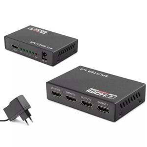 HADRON HDX1286 HDMI SPLITTER 1.4V 1080P 3D 1GİRİŞ 4ÇIKIŞ