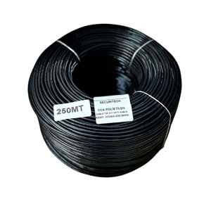 SECURİTECH 2+1 PE 250M 0.50 CCA CCTV KABLO ( DIŞ ORTAM )