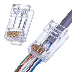 HERZ RJ45 EZ JAK DELİKLİ YENİ TİP 100 LÜ PAKET CAT-6
