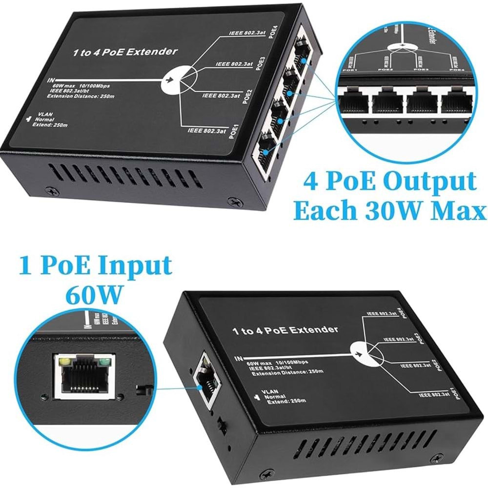 NİVATECH NTC P4 POE EXTENDER