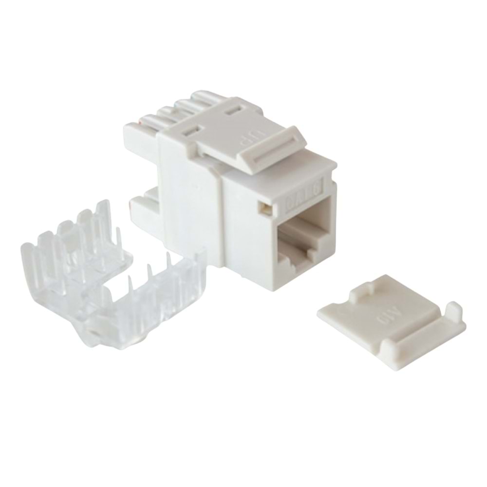 CAT6 UTP KJ-UC6-18044 180 DEGREE KEYSTONE JACK WHİTE