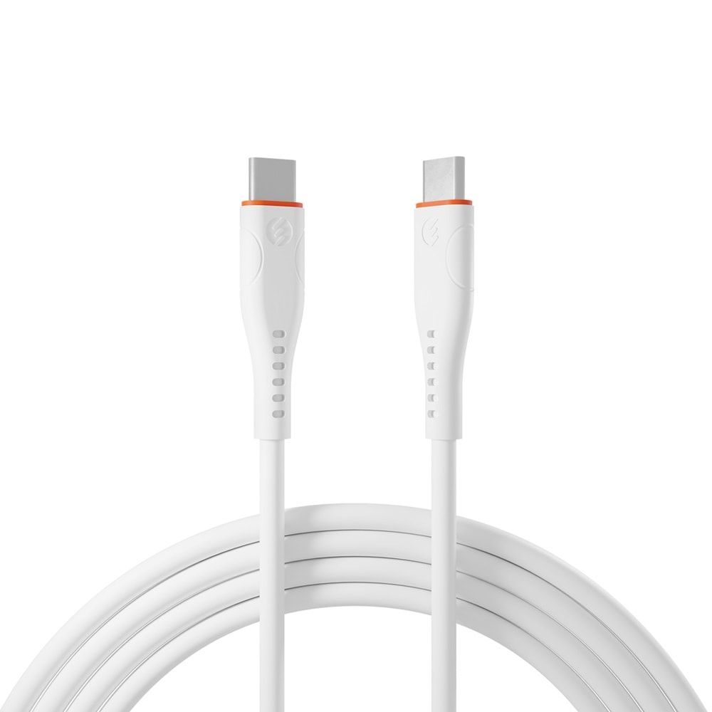 SW-C130 SLİNK 1M 60W TYPE-C TO TYPE-C HIZLI DATA+ŞARJ KABLOSU
