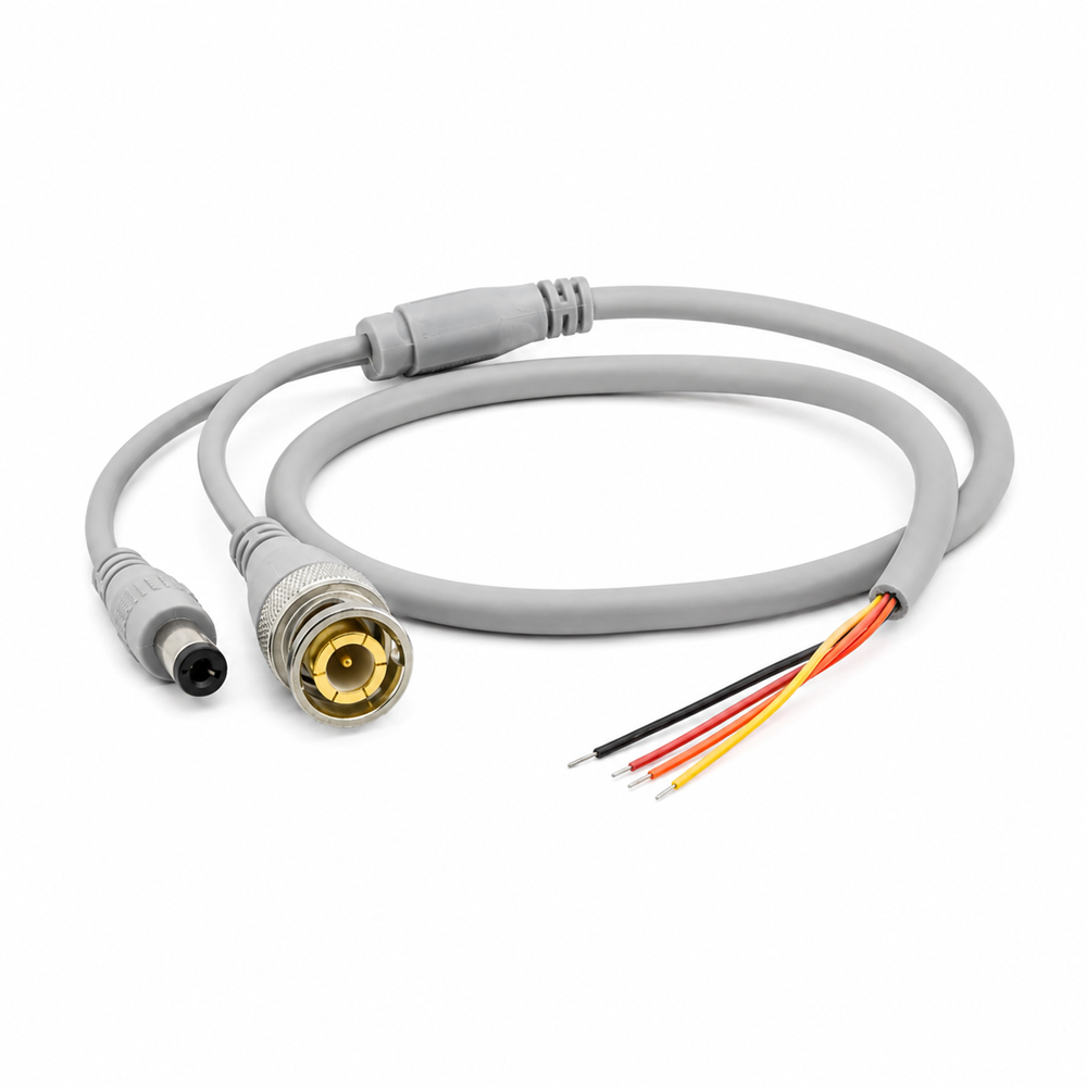 HADRON HDX5530 BNC VE DC POWER JACK KABLOSU 5.5X2.5 MM 60 CM